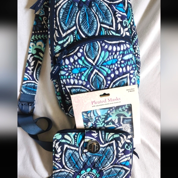 Vera Bradley Sling Backpack and Wallet - Picture 2 of 9